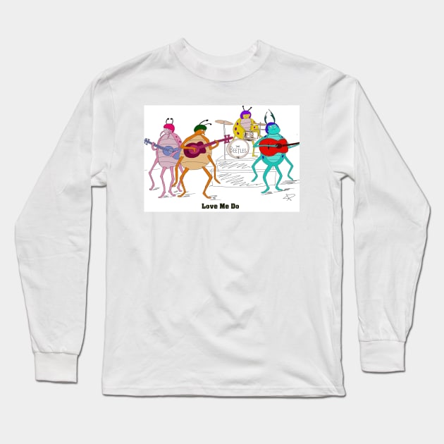 The Beetles Love Me Do Long Sleeve T-Shirt by saraperry